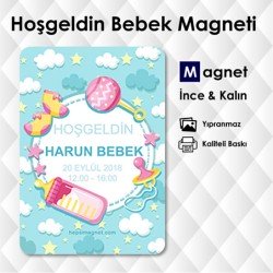 Biberon Temalı Bebek Doğum Magnetleri