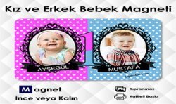 Kız ve Erkek İkiz Bebek İçin Magnet