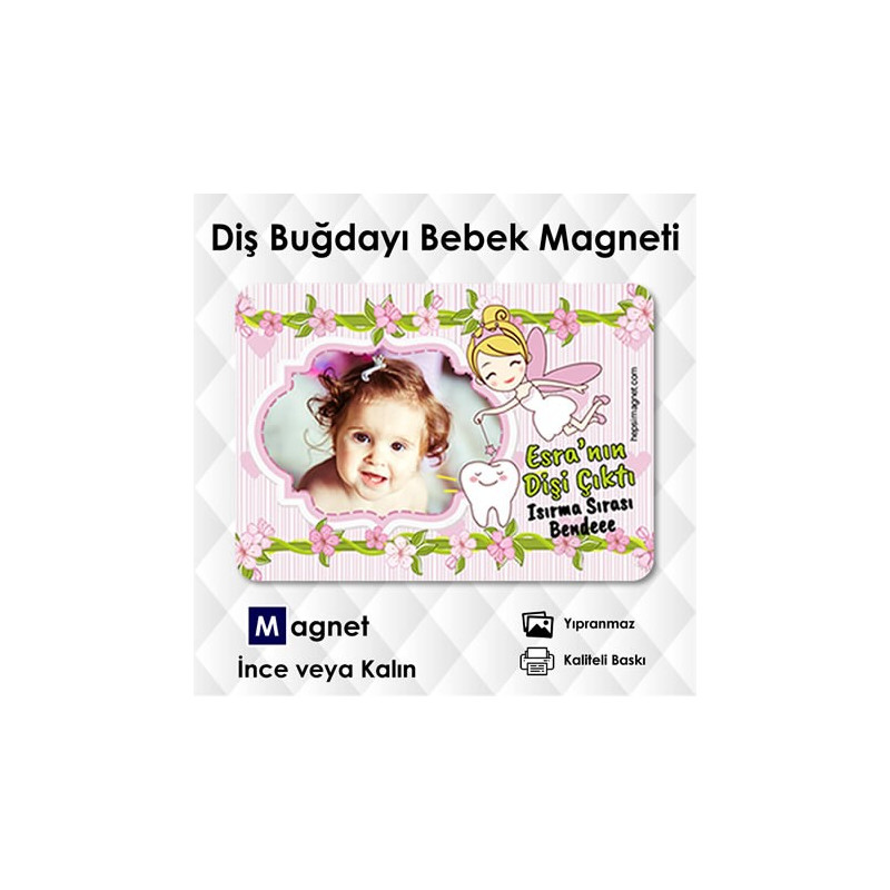 Kız Bebekler İçin Diş Buğdayı Magnet