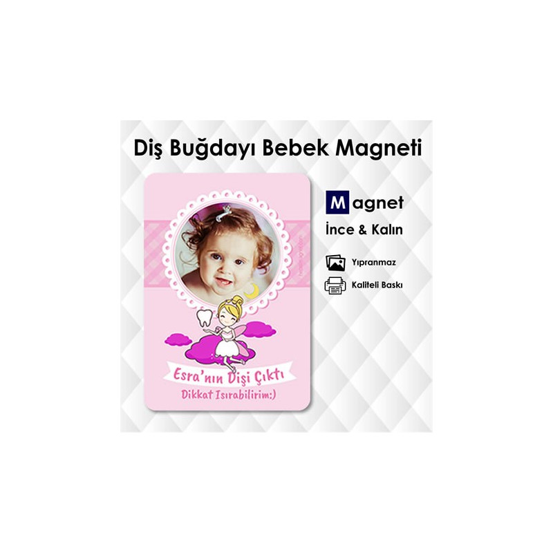 Kız Bebek Diş Magnetleri