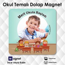 Resimli Okula Başladım Magneti