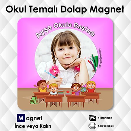 Kız Öğrenci Okula Başladım Magneti