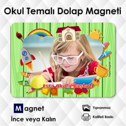 Resimli Okula Başladım Magneti