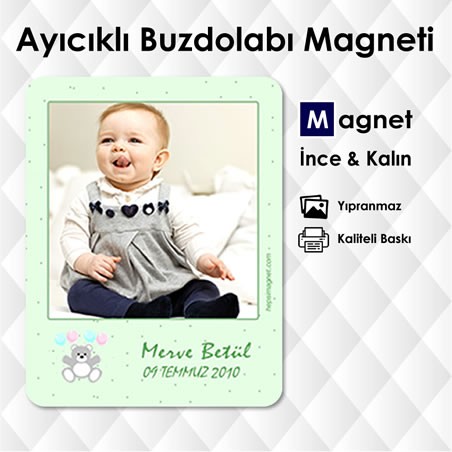 Kız Bebekler İçin Fotolu Buzdolabı Magnetleri