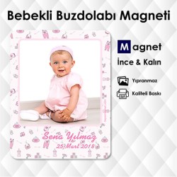 Kız Bebekler İçin Hazırlanmış Fotolu Magnet