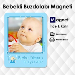 Erkek Bebek Mavili Magnet