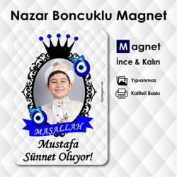 Nazar Boncuklu Taçlı Sünnet Magnet Modelleri