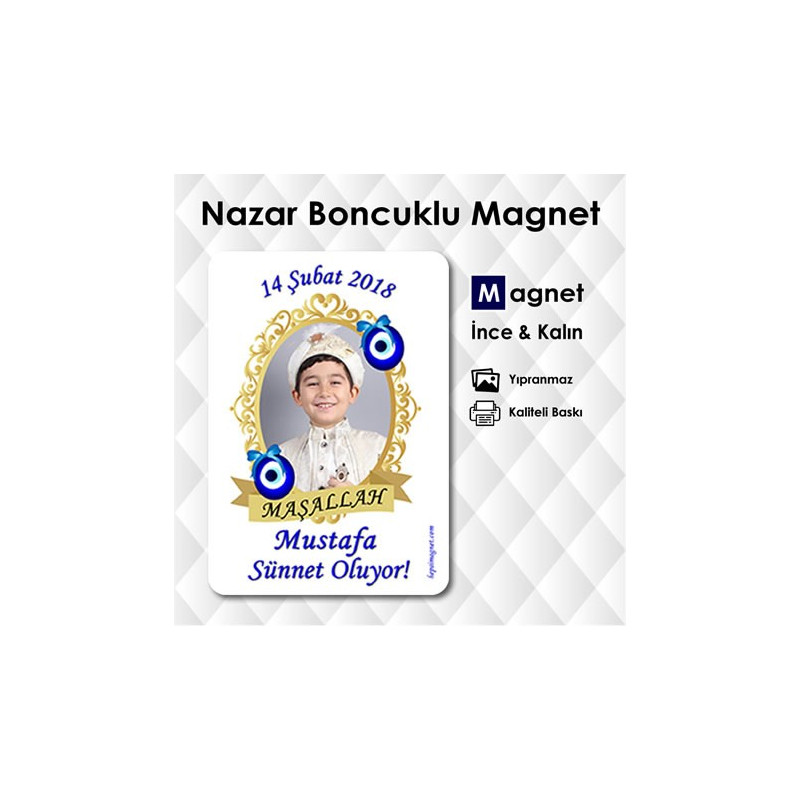 Nazar Boncuklu Sünnet Süsleri Magnet