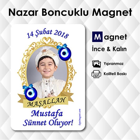 Nazar Boncuklu Sünnet Süsleri Magnet