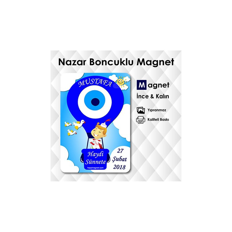 Uçan Balon Nazar Boncuk Sünnet İçin Magnet