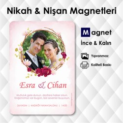Fotoğraflı Nikah Magneti
