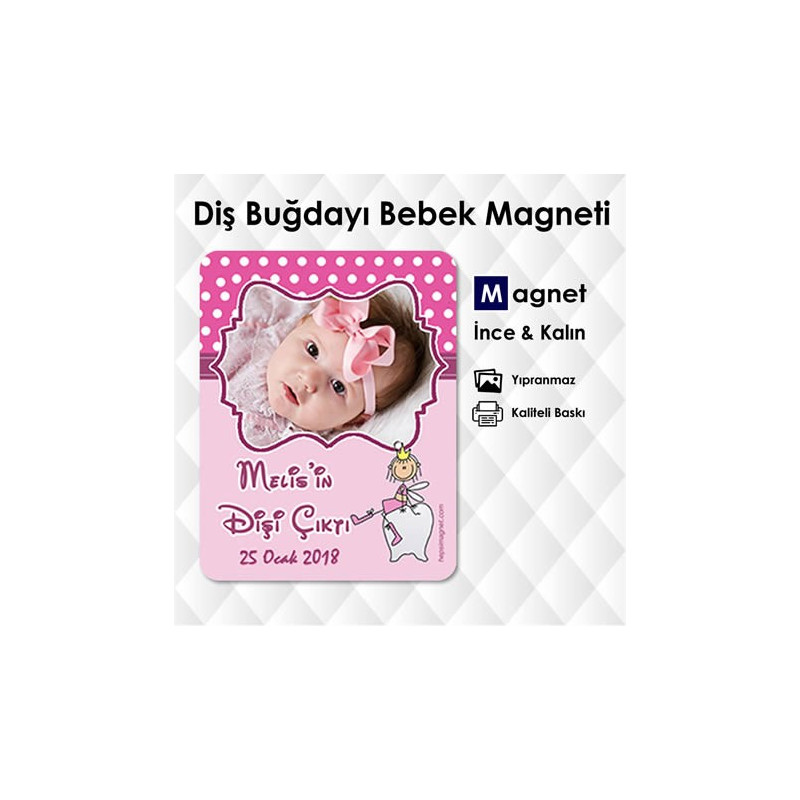 Kız Bebeklere Diş Bugdayı Magnet