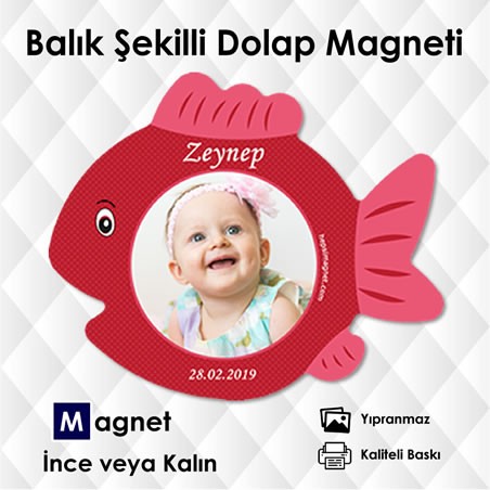 Balık Şekilli Özel Kesim FotoMagnet