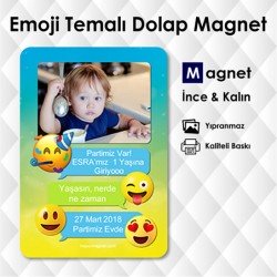 Emoji Konseptli Fotoğraflı Magnetler