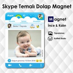 Skype Programı Temalı Buzdolabı Magneti