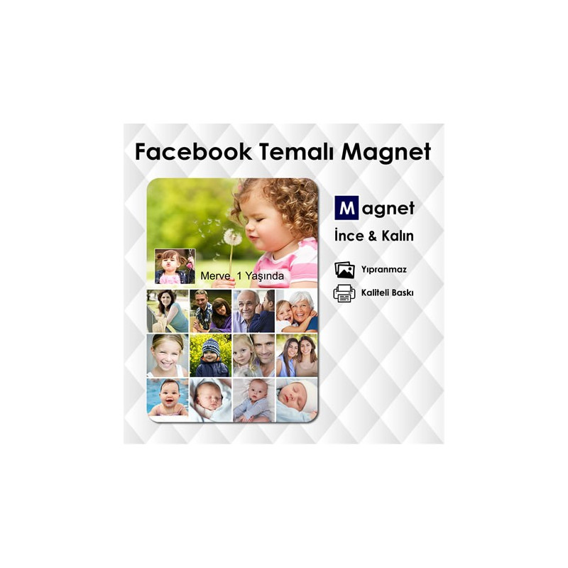 Facebook Sosyal Eklentisi Temalı Buzdolabı Magneti