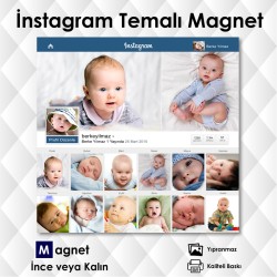 İnstagram Tasarımlı Kişiye Özel Magnet