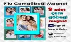 Camgöbeği Tonlarda 9 Parçalı Renkli Magnet