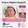 Kız Bebek Doğum Kartı Magneti