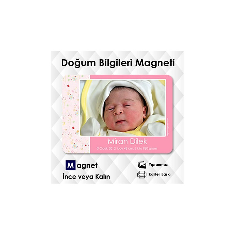 Doğum Kartı Buzdolabı Süsü