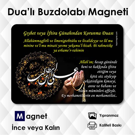 Gıybet veya İftira Günahından Korunma Duası