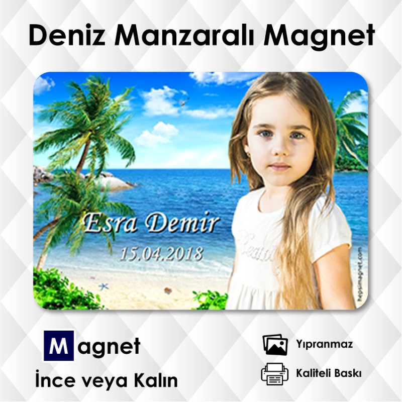 Deniz Fonlu Resimli Magnet