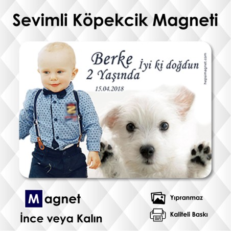 Köpek Fonlu Resimli Magnet