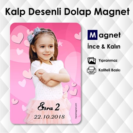 Kalp Fonlu Buzdolabı Magneti