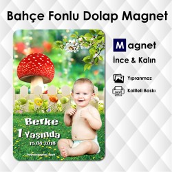 Bahçe Fonlu Resimli Magnet