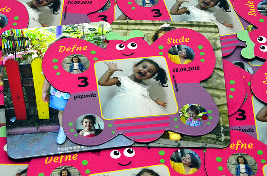 Defne Bebeğin Kelebek Şekilli 3 Yaş Magneti