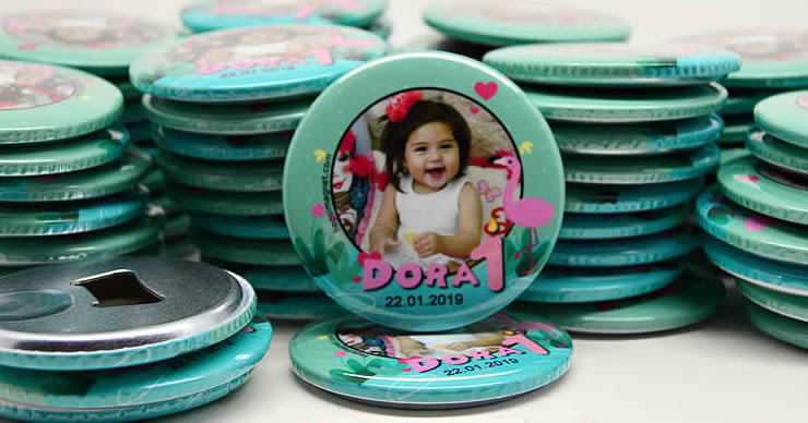 Dora 1 Yaşında 58 mm Açacaklı Magneti
