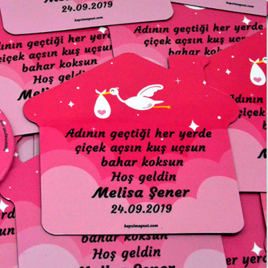 Hoşgeldin Melisa Bebek Magneti
