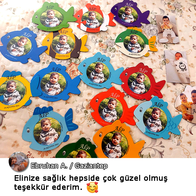 Balık Şekilli Resimli Magnetler Balık Şekilli Resimli Magnetler