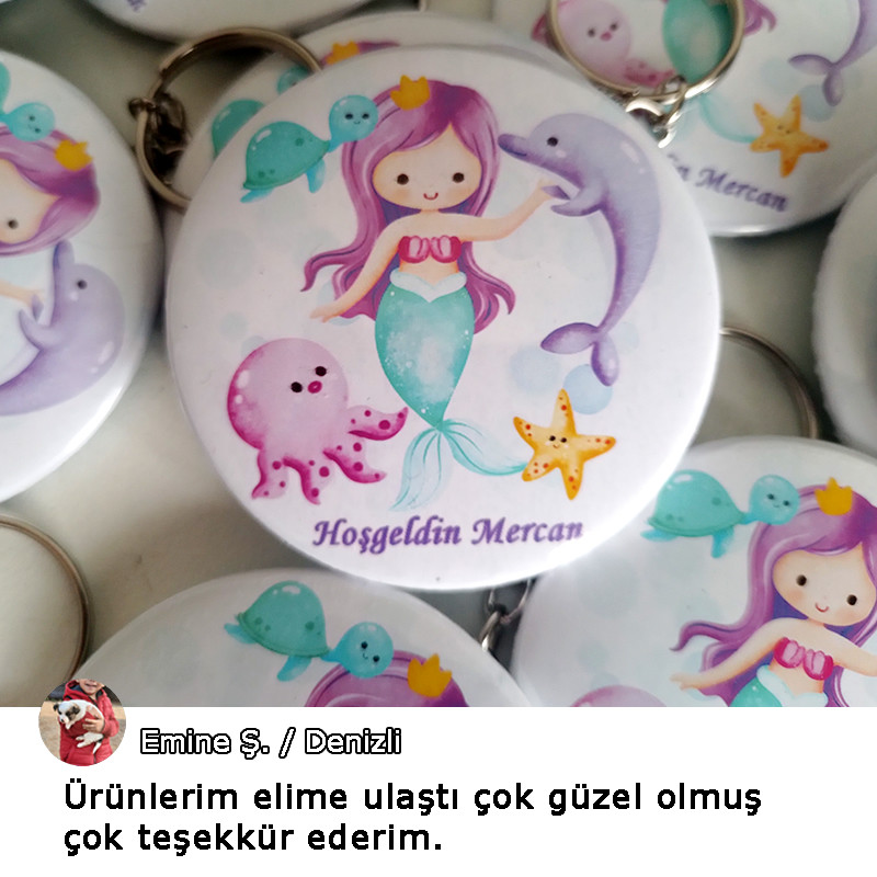 Deniz Kızı Temalı 58 mm Açacaklı Kişiye Özel Anahtarlık Deniz Kızı Temalı 58 mm Açacaklı Kişiye Özel Anahtarlık