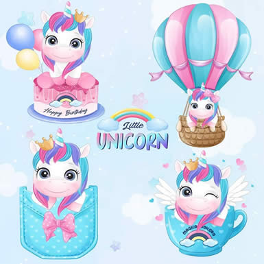 Doğum Günü Süsleri Unicorn Magnetler