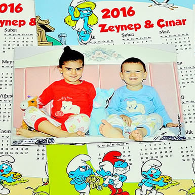 Zeynep ve Çınar'ın 2016 Magnetli Takvimi